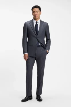 Two-piece regular-fit suit in Italian virgin wool
