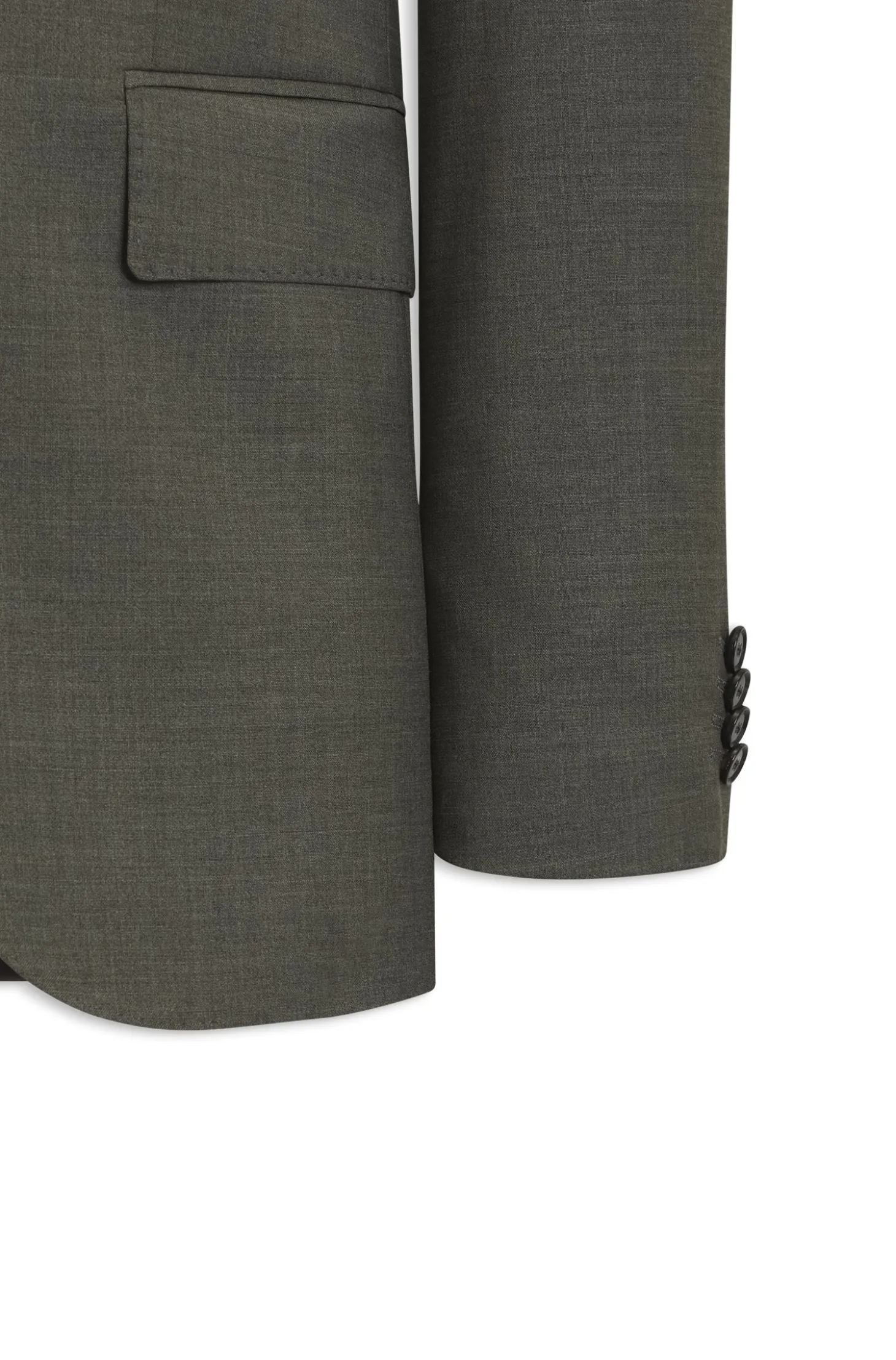 Two-piece regular-fit suit in melange stretch wool