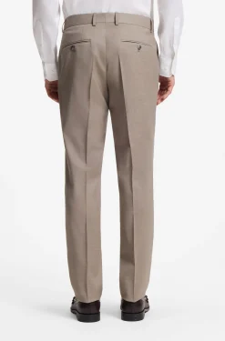 Two-piece regular-fit suit in melange stretch wool