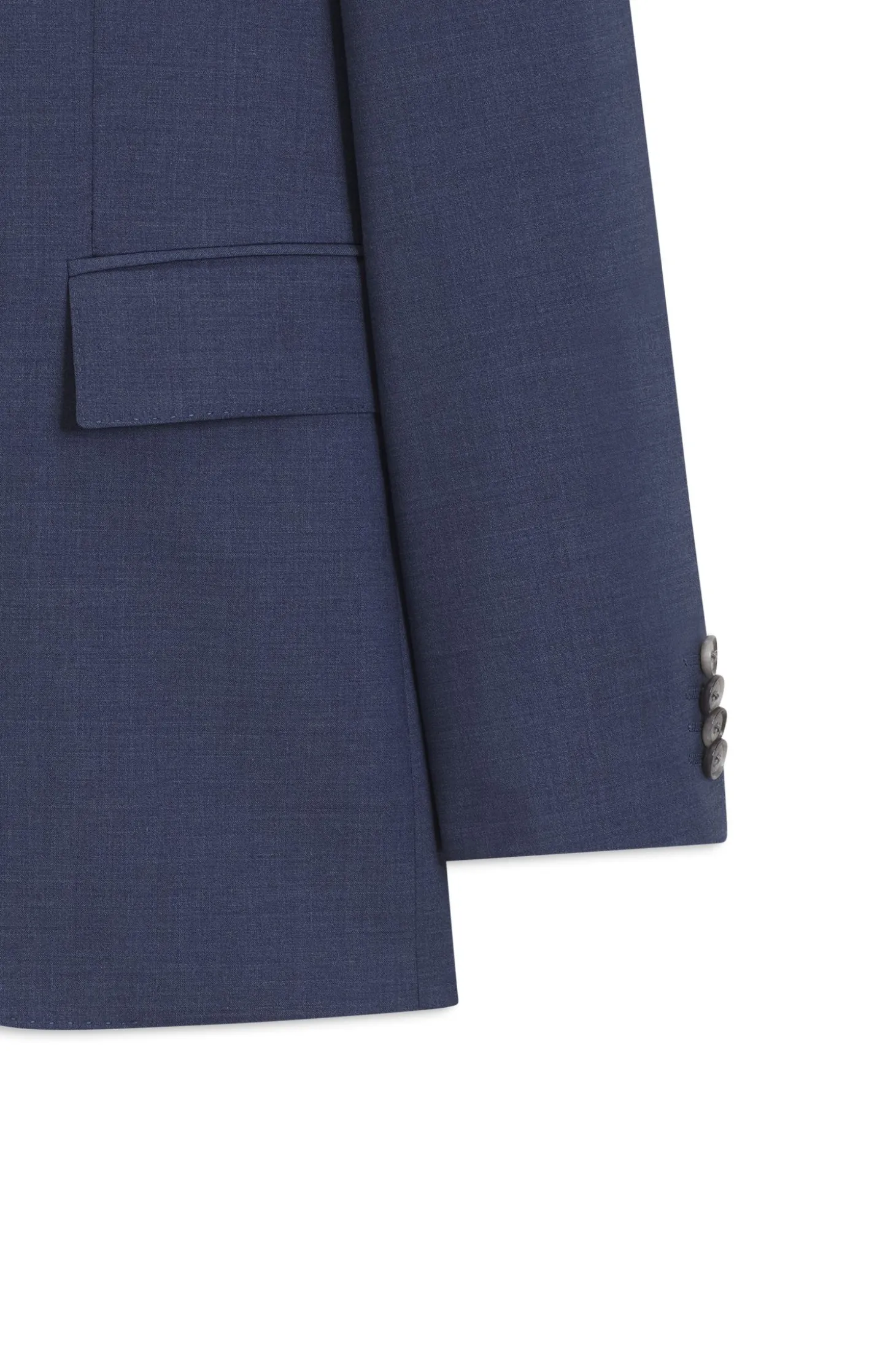 Two-piece regular-fit suit in melange stretch wool