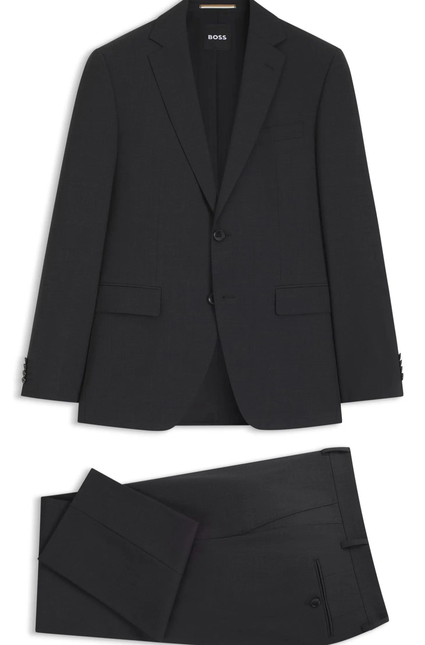 Two-piece regular-fit suit in stretch wool