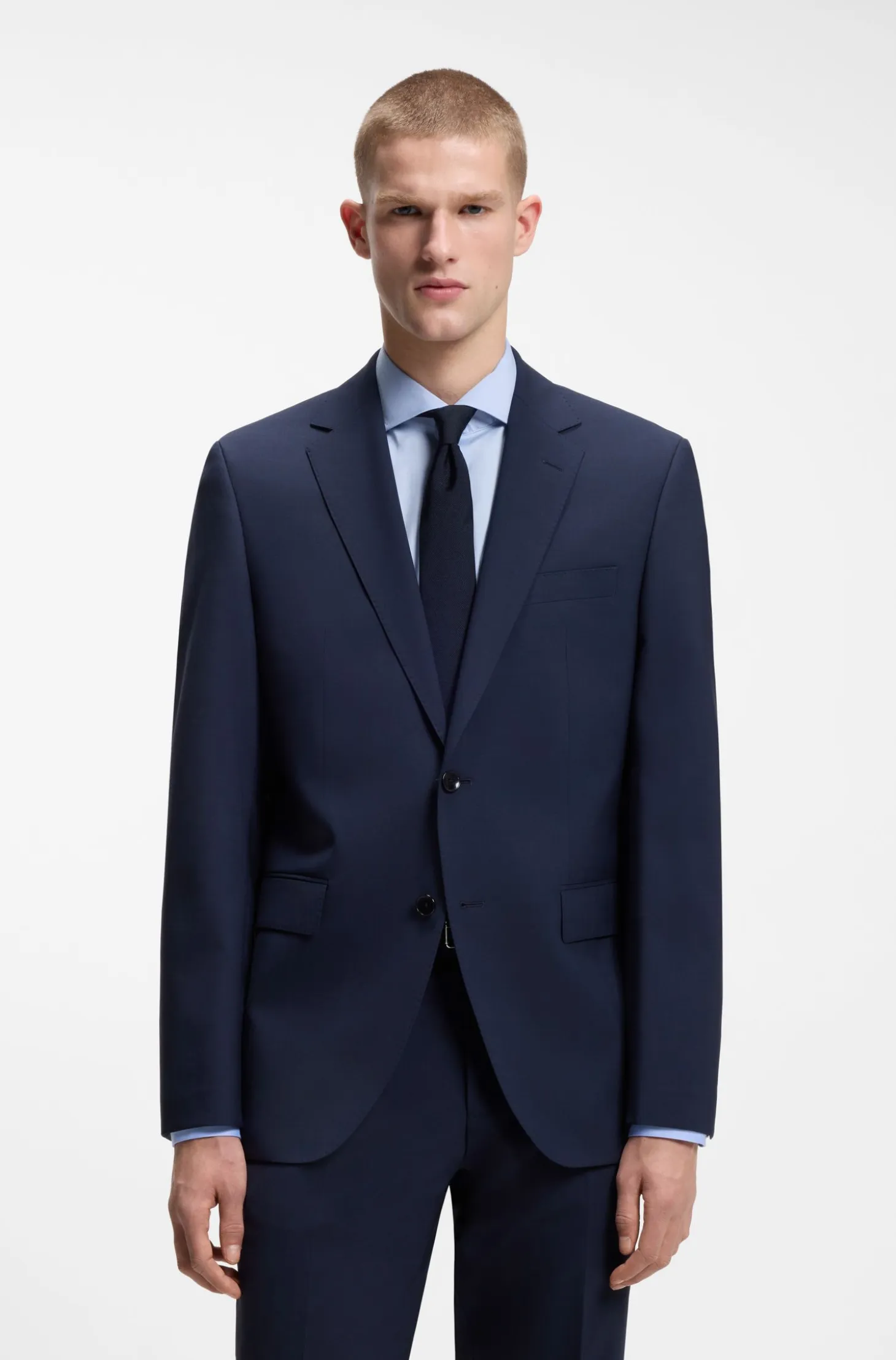 Two-piece regular-fit suit in stretch wool