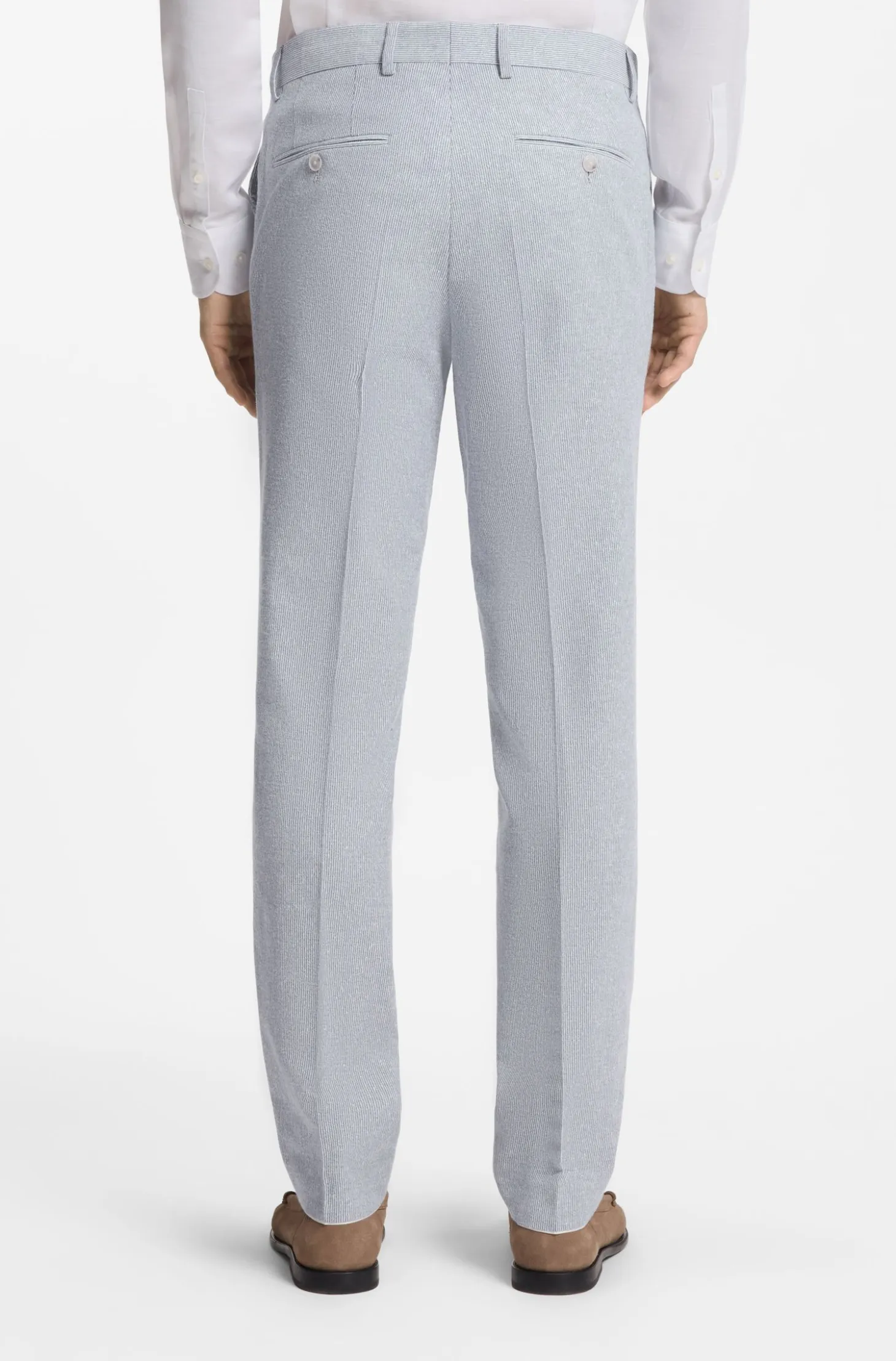 Two-piece regular-fit suit in stretch bouclé