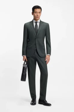 Two-piece regular-fit suit in stretch cloth