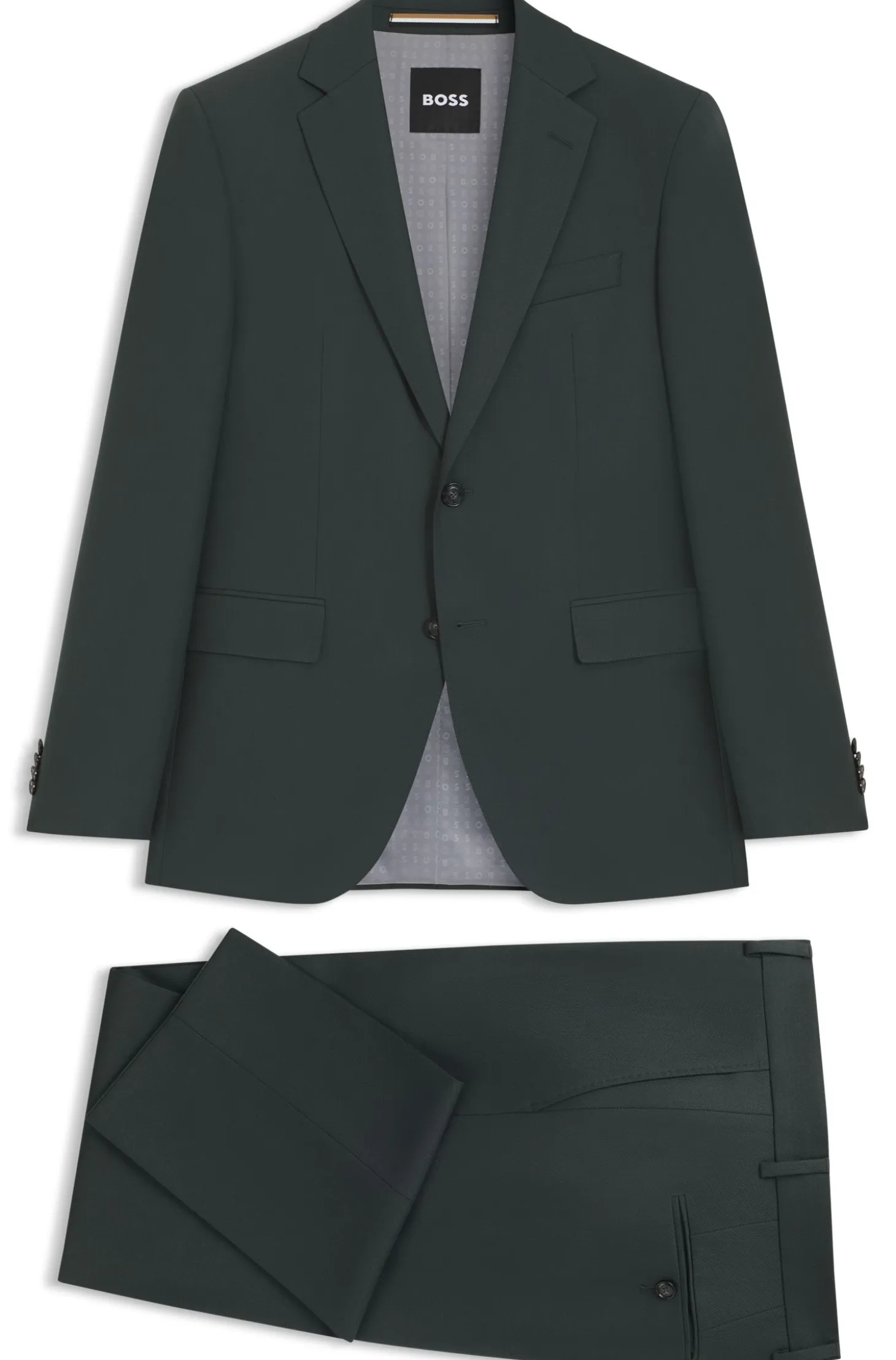 Two-piece regular-fit suit in stretch cloth