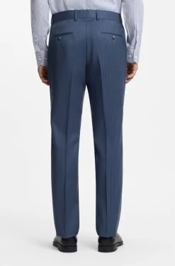 Two-piece regular-fit suit in striped virgin wool