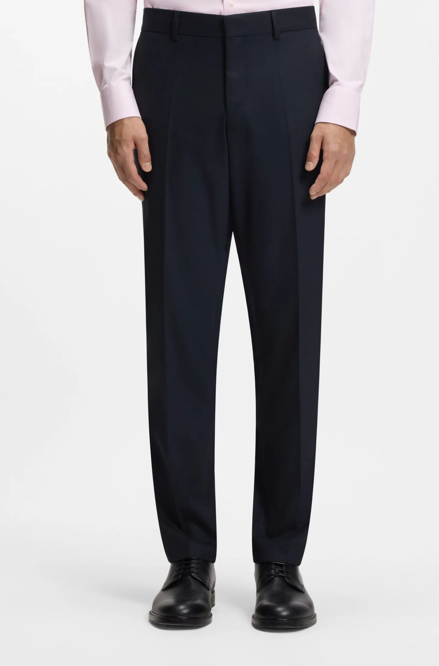 Two-piece regular-fit suit in stretch cloth