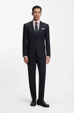 Two-piece regular-fit suit in stretch cloth
