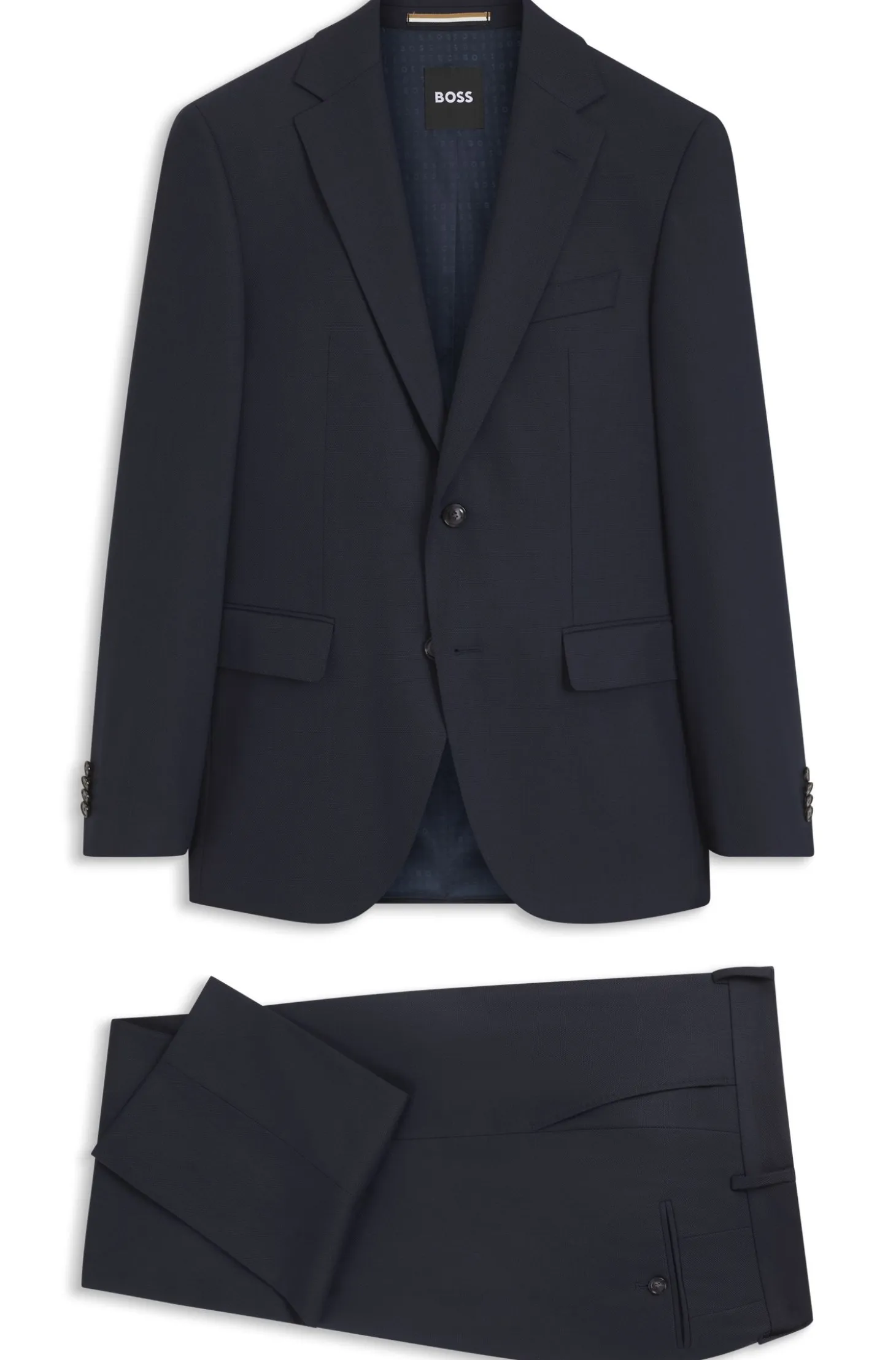 Two-piece regular-fit suit in stretch cloth