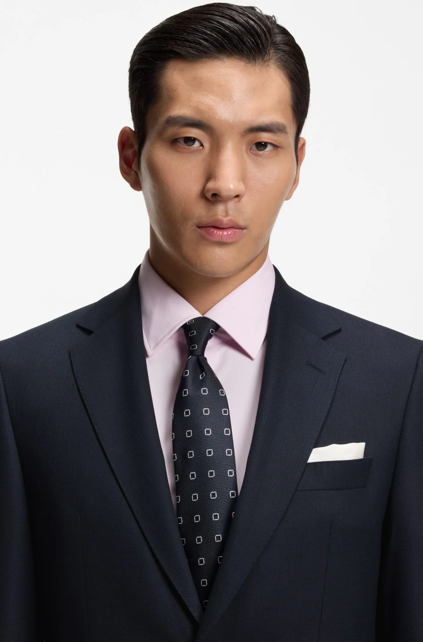 Two-piece regular-fit suit in stretch cloth