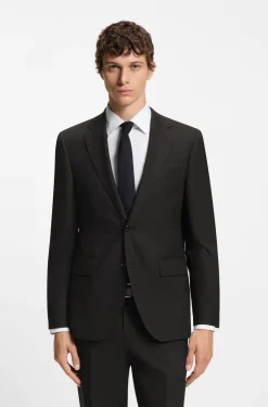 Two-piece regular-fit suit in stretch cloth