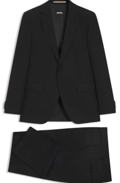 Two-piece regular-fit suit in stretch cloth