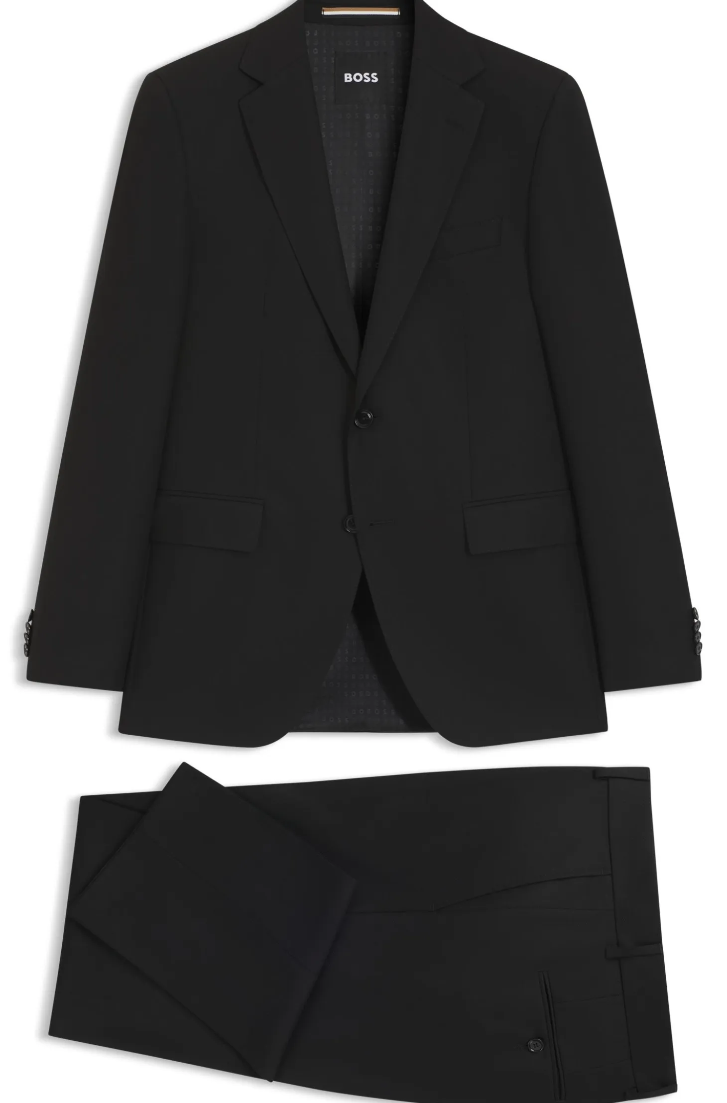 Two-piece regular-fit suit in stretch cloth
