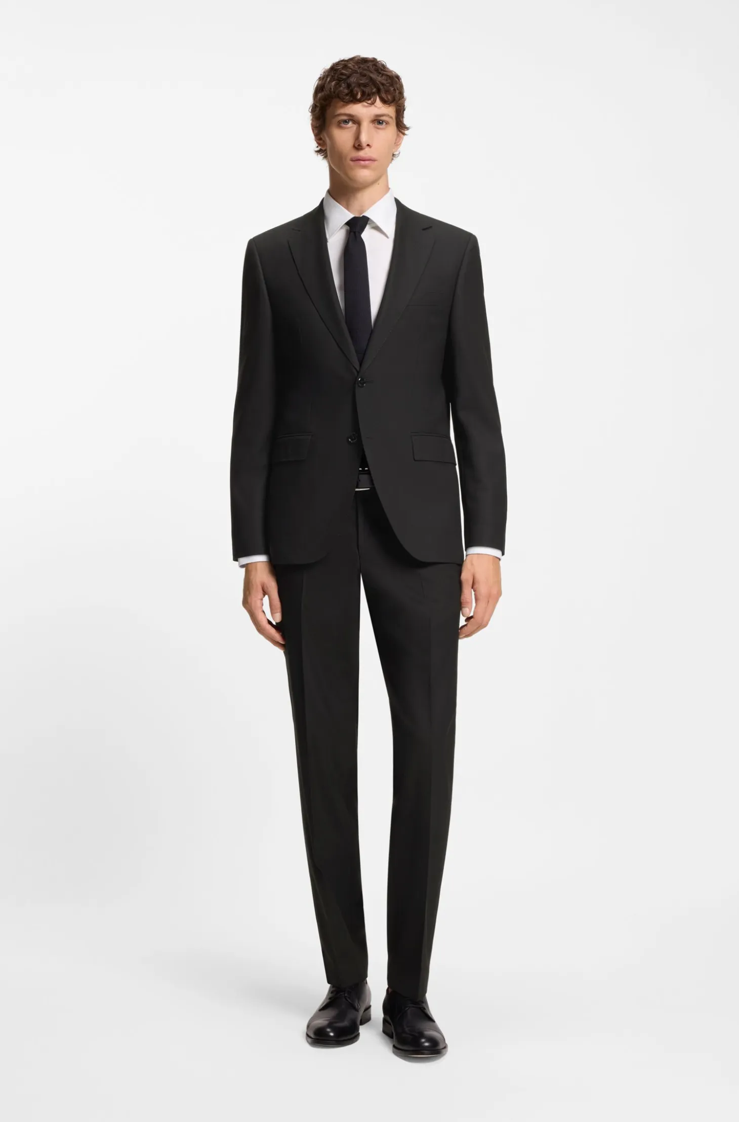 Two-piece regular-fit suit in stretch cloth