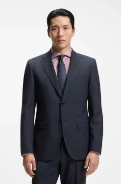 Two-piece regular-fit suit in virgin wool