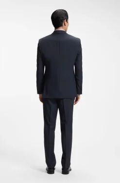 Two-piece regular-fit suit in virgin wool