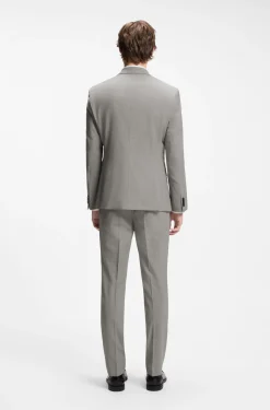 Two-piece slim-fit suit in a wool blend