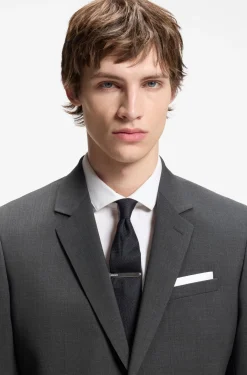 Two-piece slim-fit suit in a wool blend