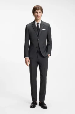 Two-piece slim-fit suit in a wool blend