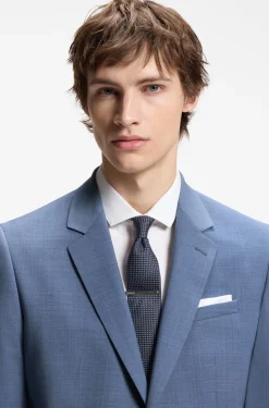 Two-piece slim-fit suit in a wool blend