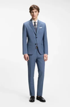 Two-piece slim-fit suit in a wool blend