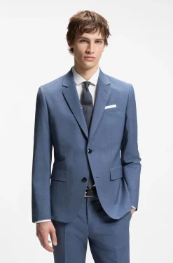 Two-piece slim-fit suit in a wool blend