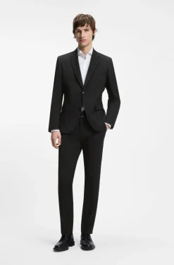Two-piece slim-fit suit in a wool blend