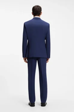 Two-piece slim-fit suit in a wool blend