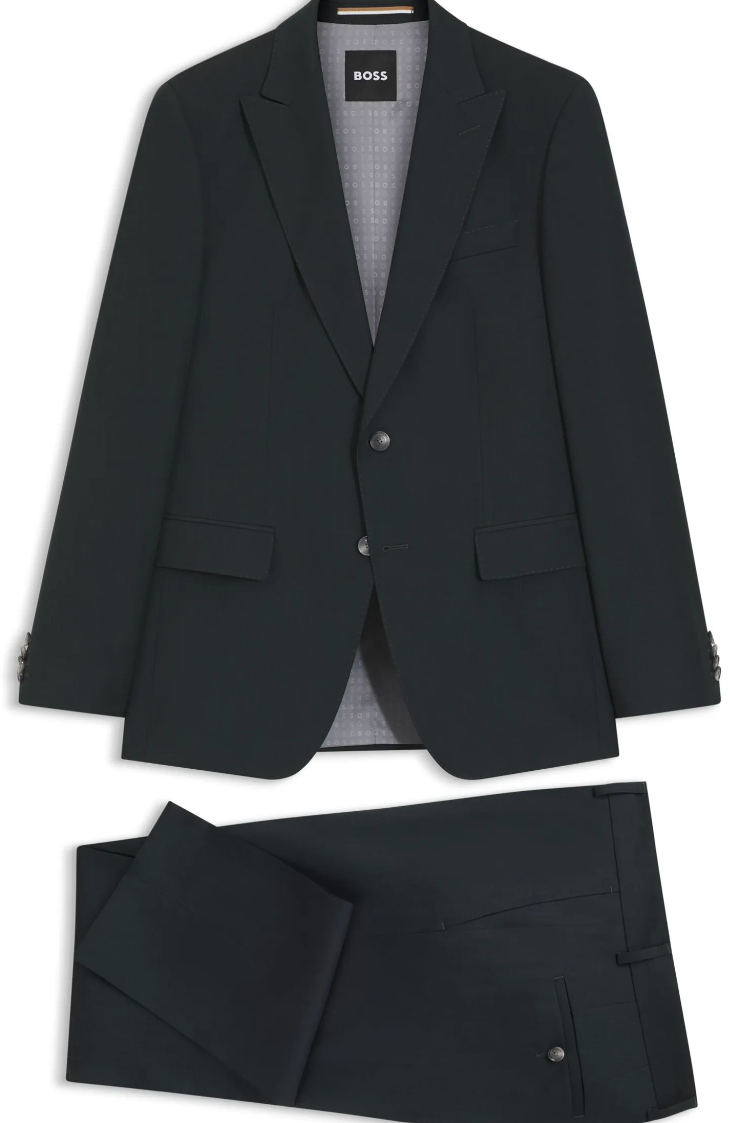 Two-piece slim-fit suit in a wool blend