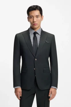 Two-piece slim-fit suit in a wool blend