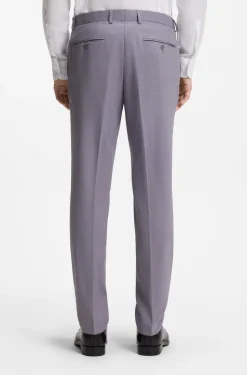 Two-piece slim-fit suit in micro-patterned fabric