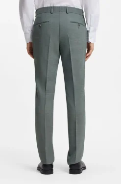 Two-piece slim-fit suit in micro-patterned stretch cloth