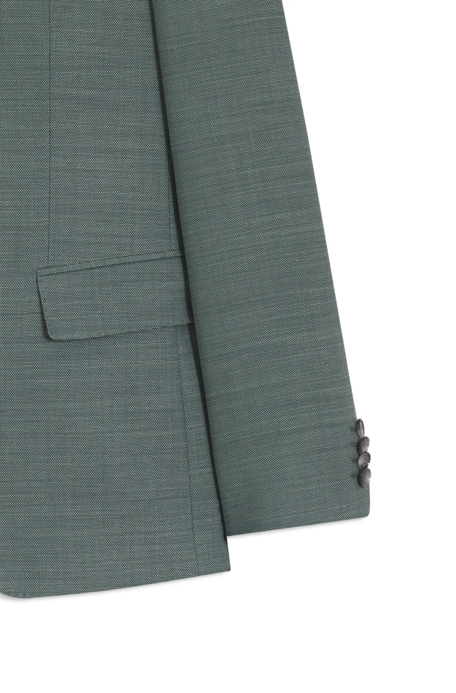 Two-piece slim-fit suit in micro-patterned stretch cloth
