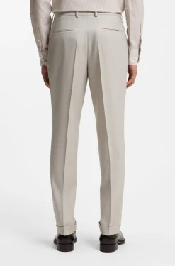 Two-piece slim-fit suit in patterned virgin wool