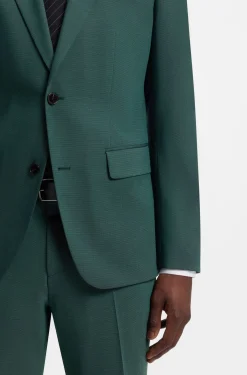 Two-piece slim-fit suit in performance-stretch twill