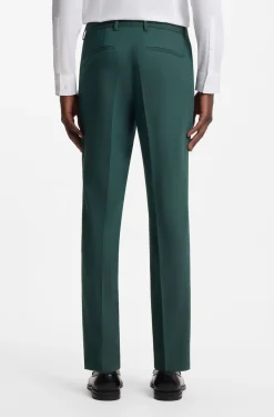 Two-piece slim-fit suit in performance-stretch twill