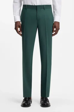 Two-piece slim-fit suit in performance-stretch twill