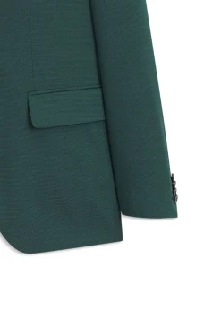 Two-piece slim-fit suit in performance-stretch twill
