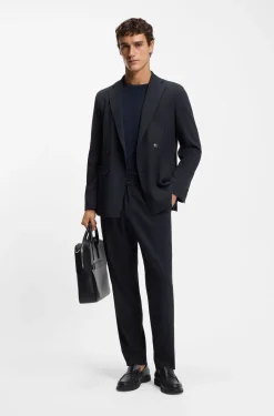 Two-piece slim-fit suit in performance-stretch fabric