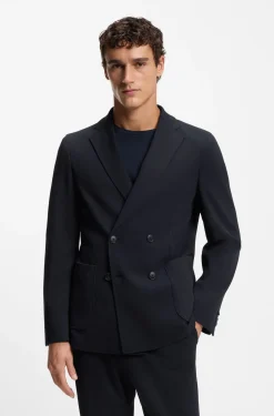 Two-piece slim-fit suit in performance-stretch fabric