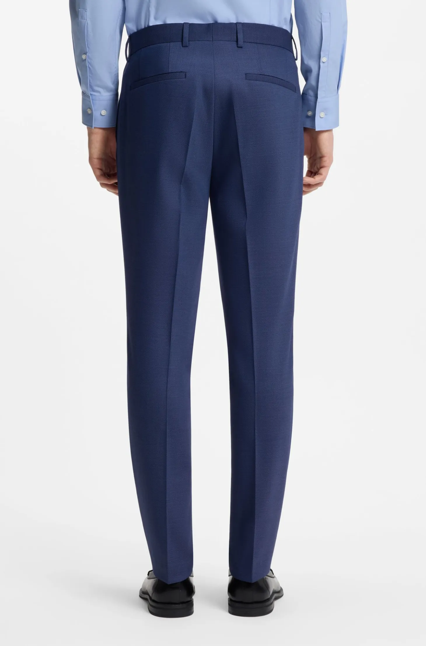 Two-piece slim-fit suit in performance-stretch twill