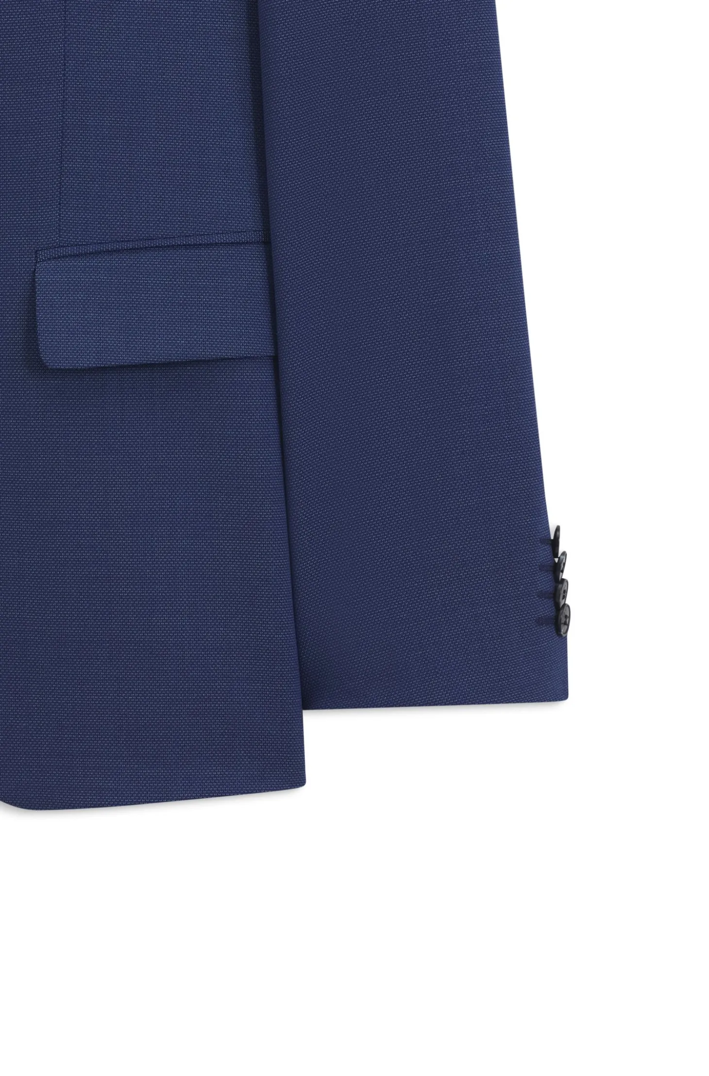 Two-piece slim-fit suit in performance-stretch twill