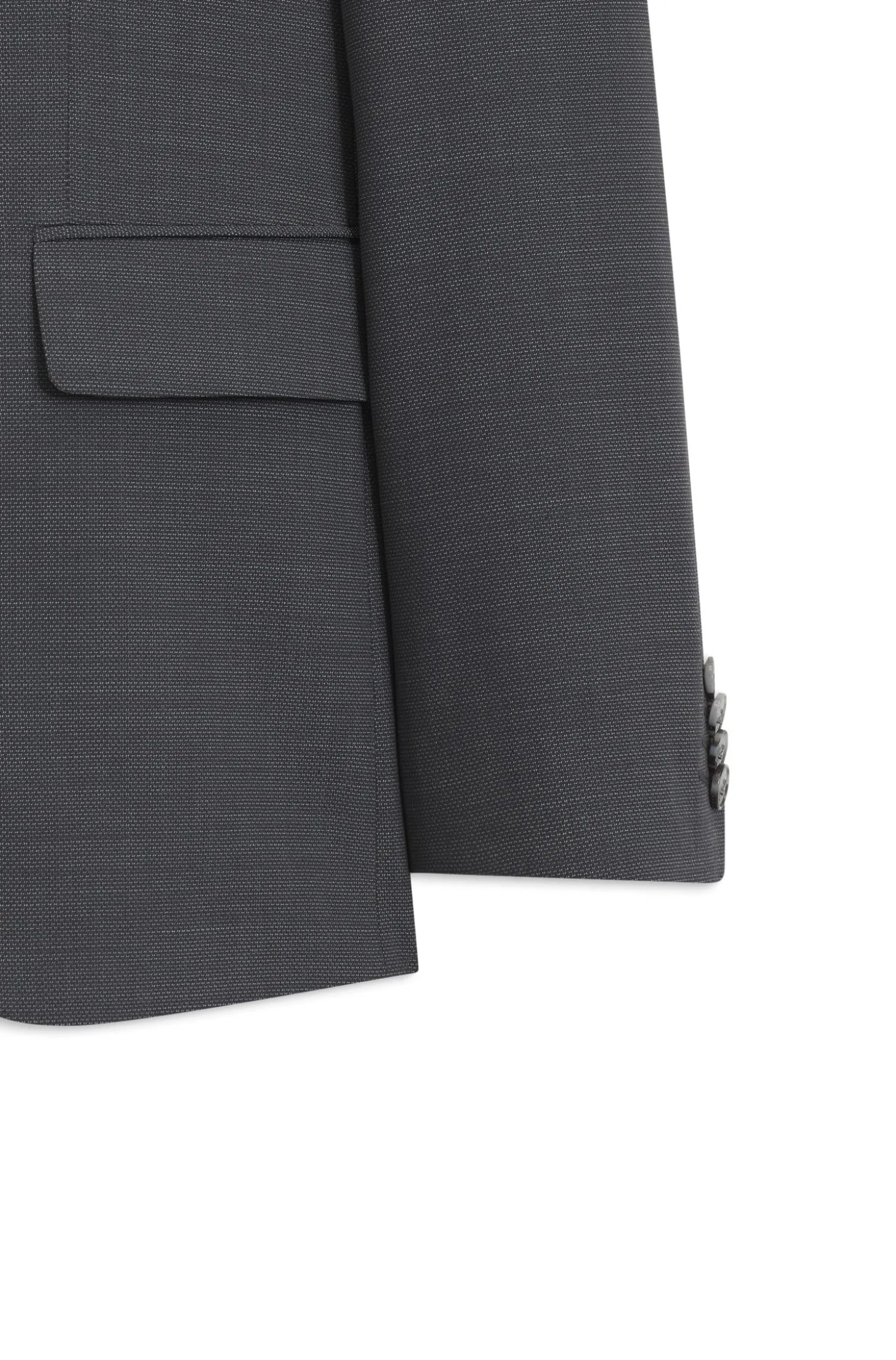 Two-piece slim-fit suit in performance-stretch twill