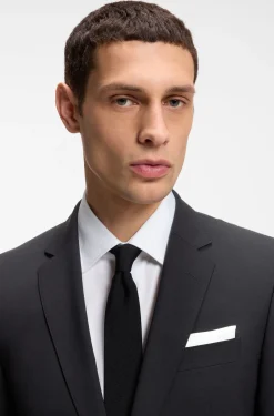 Two-piece slim-fit suit in stretch wool