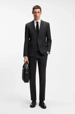 Two-piece slim-fit suit in stretch wool