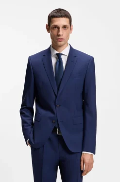 Two-piece slim-fit suit in stretch wool