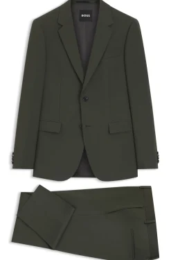 Two-piece slim-fit suit in stretch virgin wool
