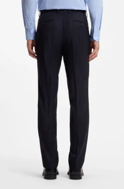 Two-piece slim-fit suit in striped stretch wool