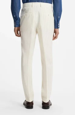 Two-piece slim-fit suit in striped fabric