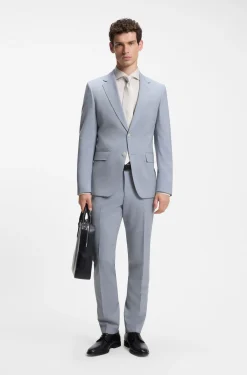 Two-piece slim-fit suit in virgin wool